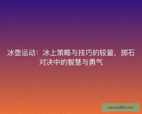 冰壶运动：冰上策略与技巧的较量，掷石对决中的智慧与勇气