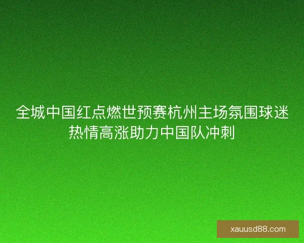 全城中国红点燃世预赛杭州主场氛围球迷热情高涨助力中国队冲刺